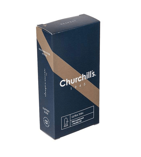 کاندوم چرچیلز فوق العاده نازک مدل UltraThin بسته 12 عددی