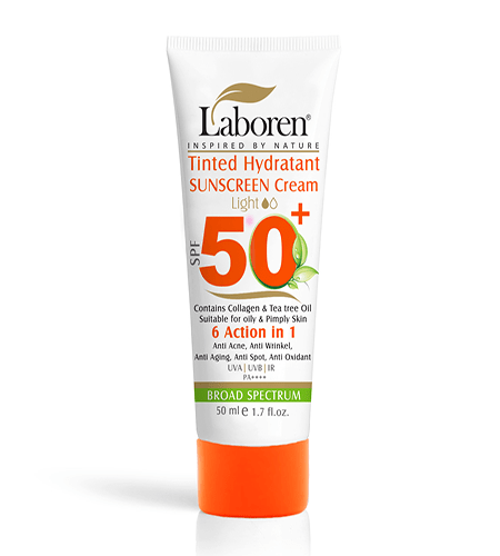 ضد آفتاب رنگی با +SPF50 مناسب پوست چرب رنگ لایت