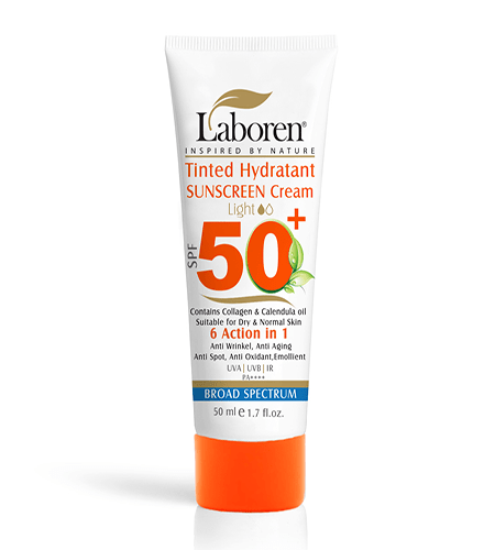 ضد آفتاب رنگی +SPF50 مناسب پوست خشک و نرمال رنگ لایت